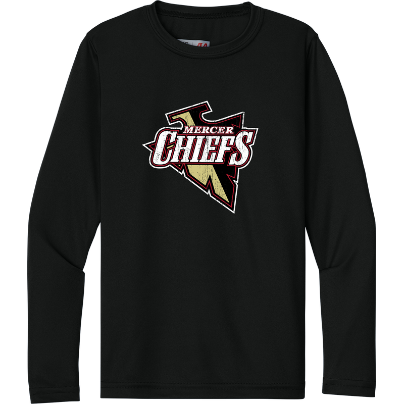 Mercer Chiefs Youth Cooling Performance Long Sleeve Tee