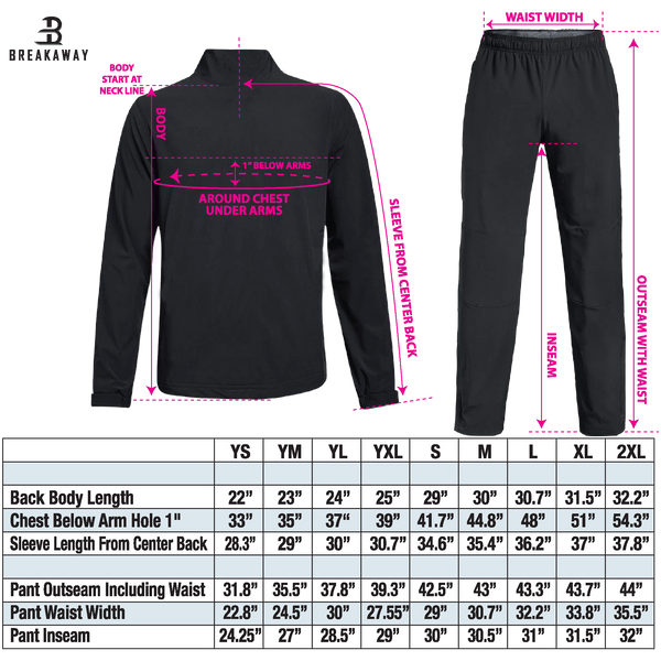 Youth Breakaway Lightweight Warm Up Pants (Mercer Arrows)