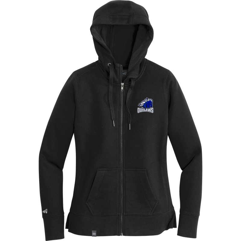 Brandywine Outlaws New Era Ladies French Terry Full-Zip Hoodie