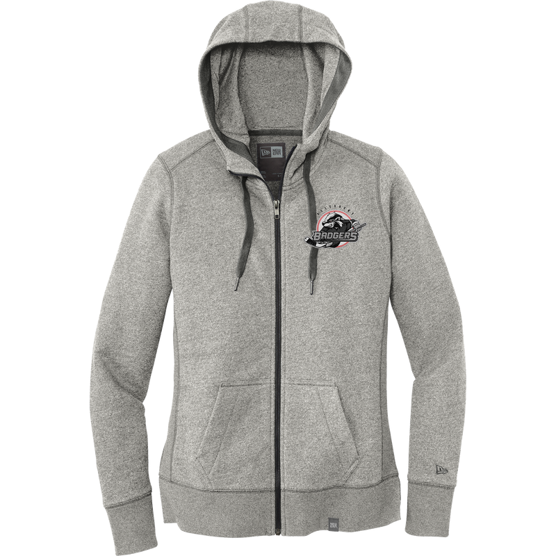 Allegheny Badgers New Era Ladies French Terry Full-Zip Hoodie