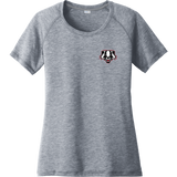 Scary Badgers Ladies PosiCharge Tri-Blend Wicking Scoop Neck Raglan Tee