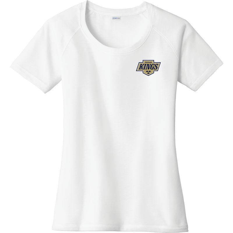 Skylands Kings Ladies PosiCharge Tri-Blend Wicking Scoop Neck Raglan Tee