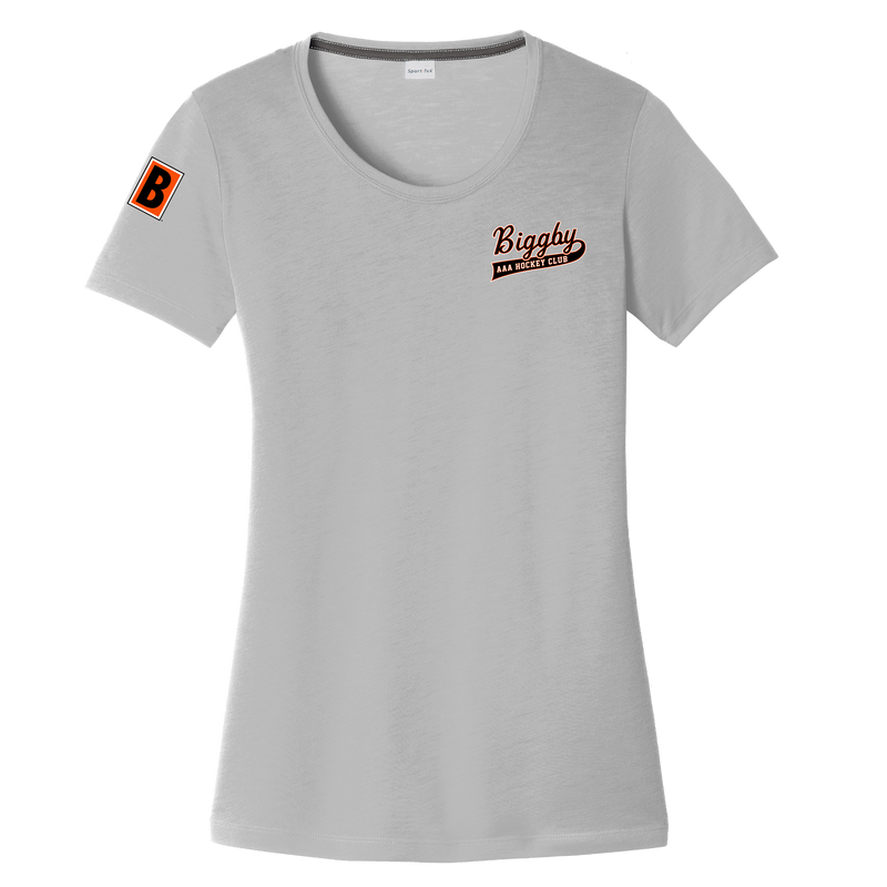 Biggby Coffee AAA Ladies PosiCharge Competitor Cotton Touch Scoop Neck Tee