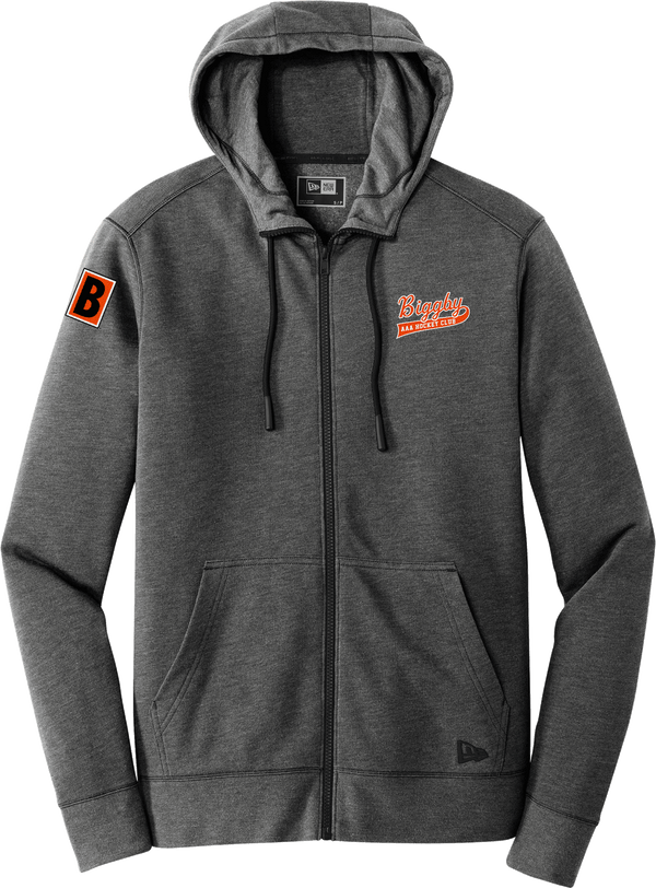 Biggby Coffee AAA New Era Tri-Blend Fleece Full-Zip Hoodie