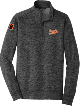 Biggby Coffee AAA PosiCharge Electric Heather Fleece 1/4-Zip Pullover